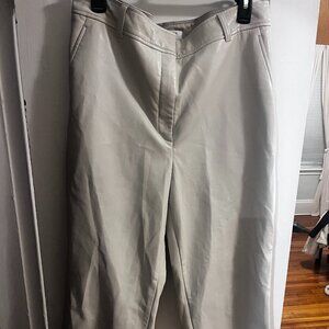 Babaton White Vegan Leather Pants, Size 14, Relaxed Fit